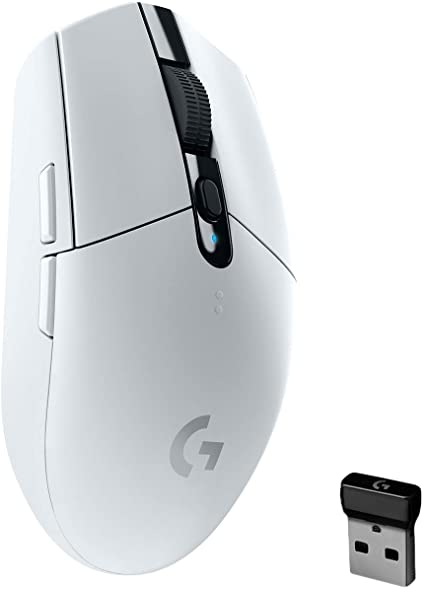 Logitech G305 Lightspeed Wireless Gaming Mouse, HERO Sensor, 12000 DPI, Lightweight, 6 Programmable Buttons, 250h Battery Life, On-Board Memory, PC / Mac - White (German Packaging)