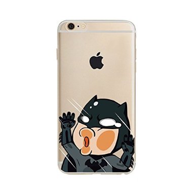iPhone 6s Plus case, Geekmart Clear Soft TPU Cartoon Design Cover Case 5.5 inch (Batman)