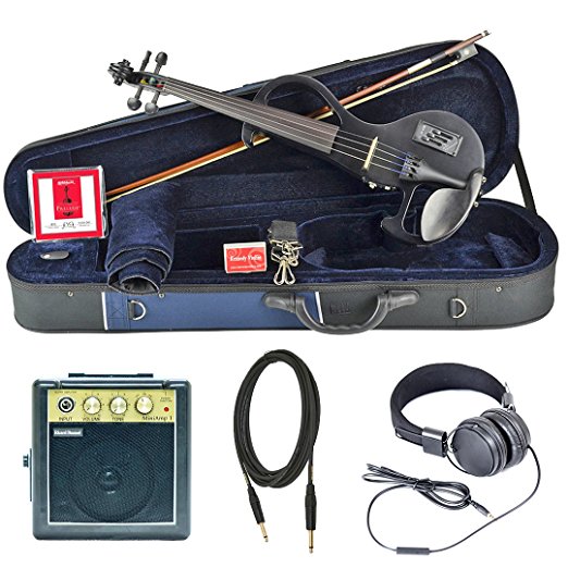 Bunnel EDGE Forte Electric Violin Outfit (Jet Black) Amp Included