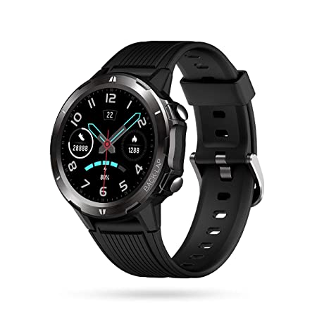 Portronics Kronos Alpha POR-1037 Smart Watch with Fitness Tracker, Heart Rate Monitor, Call & SMS Reminders, 12 Sports Modes, 5ATM Waterproof & Dust Resistant (Black)