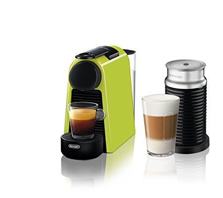 Nespresso Essenza Mini Espresso Machine by De'Longhi with Aeroccino, Lime