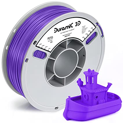 DURAMIC 3D PETG Printer Filament 1.75mm Purple, 3D Printing Filament 1kg Spool(2.2lbs), Non-Tangling Non-Clogging Non-Stringing Dimensional Accuracy  /- 0.05 mm