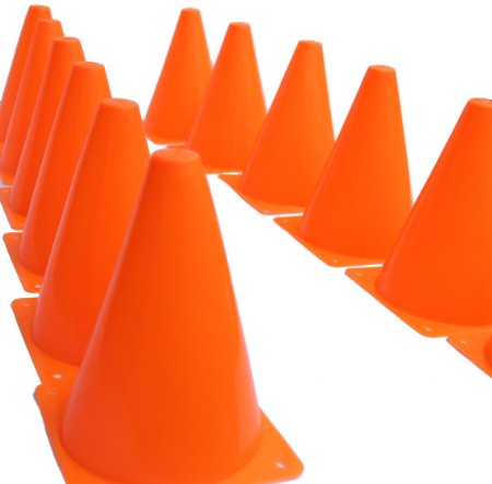 Dazzling Toys Pack of 12 7 Inch Orange Plastic Traffic Cones