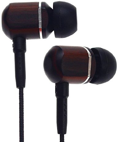 Symphonized MTRX Premium Genuine Wood In-ear Noise-isolating Headphones with Mic and Nylon Cable Black