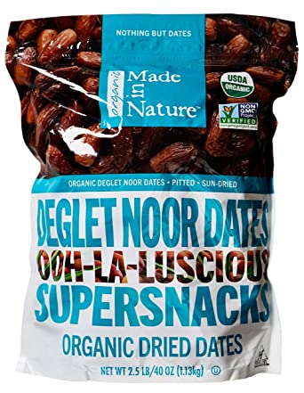 Made in Nature Organic Deglet Noor Sun-Dried Dates, 40 Ounces
