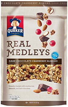 Quaker Real Medleys Granola, Dark Chocolate Cranberry Almond, 11 Ounce