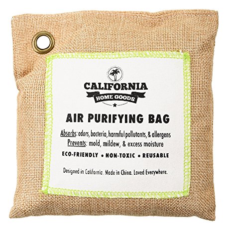California Home 500g Activated Bamboo Charcoal Deodorizer Natural, Air Purifying Bag, Dehumidifier, Allergy-Free Filters, Odor Neutralizer for Home, Shoes, Car