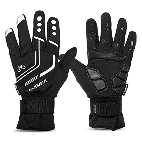 LAMEDA Men's Full Finger Cycling Gloves with Gel Pad for Winter Cold Weather and Mountain Bike