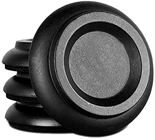 Hardwood Upright Piano Caster Cups with EVA Foam Piano Pad Furniture Round Load Bearing Pads Set of 4 (Black Wood)
