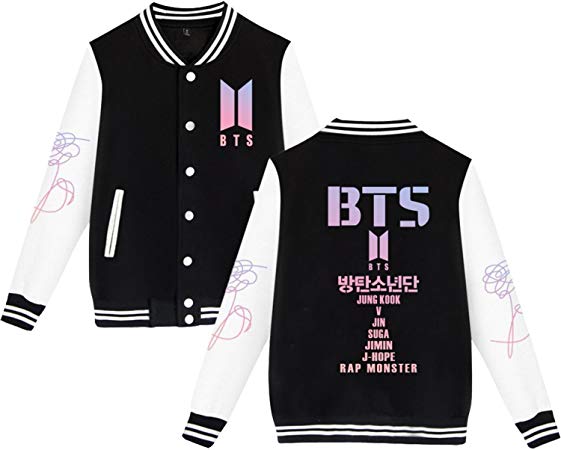 Dolpind BTS Love Yourself Baseball Jacket Bangtan Boys Merchandise Jimin Jungkook Hoodie