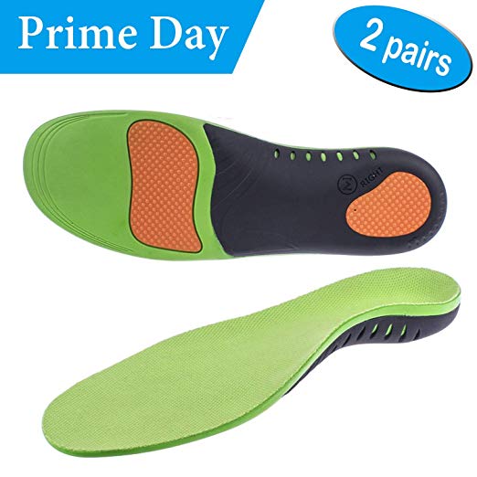 Professional Arch Support Orthotic Insoles (2 Pairs) Plantar Fasciitis Arch Pain Flat Feet High Arch Orthotic Insoles for Men & Women & Kids …