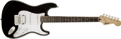 Squier by Fender Bullet Strat Beginner Electric Guitar HSS - Black - Rosewood Fingerboard