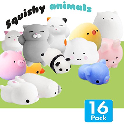Squishy Toys Easter Egg Filler-Squishy Cat Stress Reliever-Mochi Squishy Stress Toys-Soft Squishy Stress Relief Animal Toys-Cute Squishy Toys Stress Reliever |Kawaii Cats Kawaii Squishies Kawaii Mochi