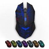 HAVIT HV-MS691 Ergonomic LED Stress-ease Wired Mouse with 7 Soothing LED Colors 6 Buttons