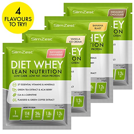 Whey Protein Shakes - Stay Fuller For Longer - Burn Fat, Trim & Tone - 27 Essential Vitamins - Metabolism Boosting Ingredients For Rapid Results - Ultra Convenient Meal Replacement Diet Shake For Men & Women - Order Now! (Mixed Flavour, 4x 30g Sachets (4 Servings))