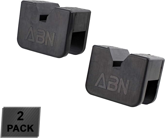 ABN Rubber Slotted Jack Stand Pads Pinch Weld Jack Adapter Car Lift Pinch Blocks 2pk, 1.5x2.5 in - for 2 to 3 Ton Jacks