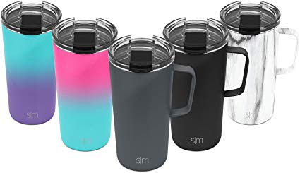 Simple Modern 18oz Scout Coffee Travel Mug Tumbler w/Clear Flip Lid - Cup Vacuum Insulated Camping Flask with Lid 18/8 Stainless Steel Hydro -Graphite