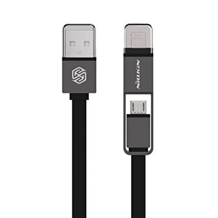 Nillkin Plus Cable 2 in 1 Micro USB and Lightning Data Sync and Charging Cable 5V 2.1A (Black)