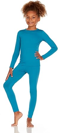 Thermajane Thermal Underwear for Kids Long Johns, Girls Thermal Underwear Set, Base Layer Kids Long Underwear