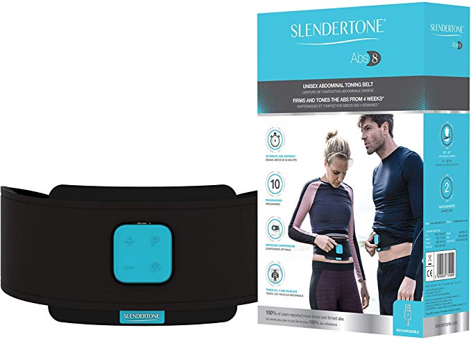 Slendertone Unisex's Abs8 Muscle Stimulation Belt, Black, 24 to 42 inches