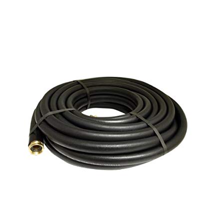 Apache 98108798  5/8" x 50' Industrial Rubber Water Hose Assembly with Male x Female Garden Hose Thread Fittings