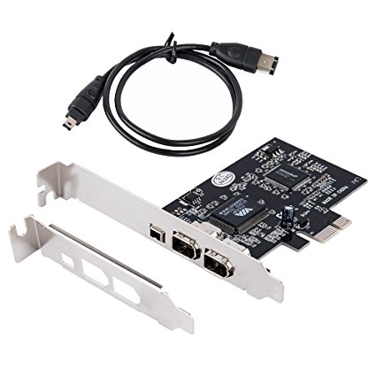 SHINESTAR Firewire Card PCI Express, IEEE 1394 PCI-e Adapter Controller Support Windows 10, 3 Ports (2 x 6 Pin and 1 x 4 Pin) 1394A Internal Expansion Card for Desktop PC with Low Profile Bracket