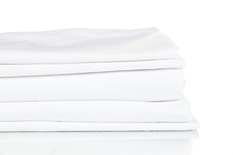 1000 Thread Count 100% Egyptian Cotton Luxury Deep Pocket Sheet Set (Queen, White)