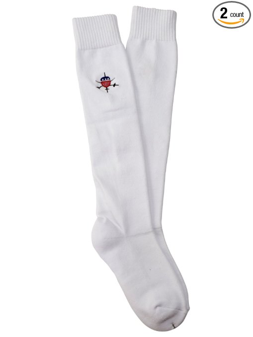 [Set of 2 Pairs] Fencing Socks For Epee, Sabre and Foil - 100% Cotton – Protective Gear - By American Fencing Gear (Large)