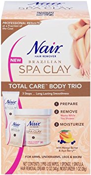 Nair Brazilian Spa Clay Total Care Body Trio, 12 Ounce