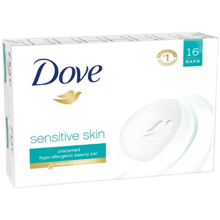 Dove Beauty Bar, Sensitive Skin 4 oz, 16 Bar