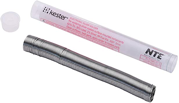 Kester 83-7145-0415 SN62 / PB36 / AG02 Electronic Silver Solder Pocket Pak, 0.020" Diameter, 0.35 oz. (Updated version)