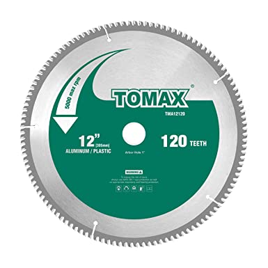 TOMAX 12-Inch 120 Tooth TCG Thin Aluminum and Non-Ferrous Metal Saw Blade with 1-Inch Arbor