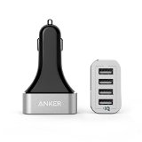 Anker 96A  48W 4-Port USB Car Charger with PowerIQ Technology for iPhone 6s  6  6 plus iPad Air 2 Samsung Galaxy S6  S6 Edge  Edge Note 5 Nexus HTC M9 Motorola Nokia and More