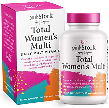 New Release - Pink Stork Total Women's Multi: Women’s Multivitamin with Folate   Zinc   Vitamin A   Vitamin C   Vitamin D   Vitamin E   Biotin, Essential Nutrients for Women, Women-Owned, 60 Capsules