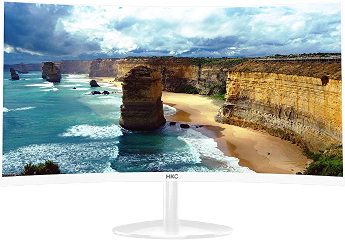 HKC 27 inch 1800R Curved Ultrawide LED Computer Monitor 1080P HDMI Inputs Va Panel 50M:1 DCR 16:9 Widescreen