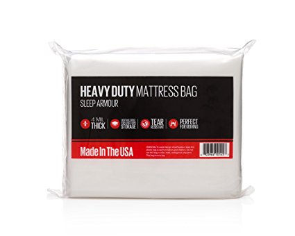Mattress Bags : Heavy Duty 4 mil Thick Mattress Bag for Storage / Moving, Made in the USA, King 2-Pack