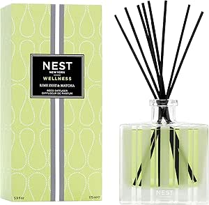 NEST Fragrances Lime Zest & Matcha Reed Diffuser, 5 Fl Oz