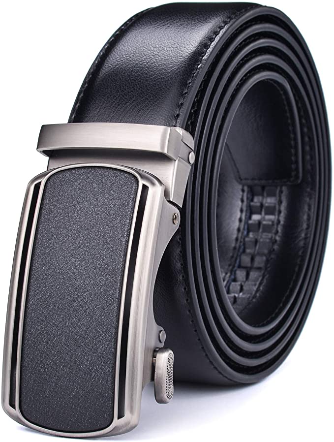 Men Belts Leather Male Slide Ratchet Work Dress Strap w Interchangeable Buckle Beltox