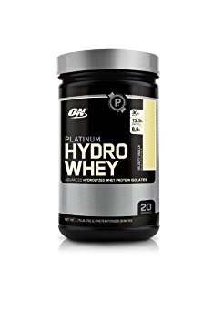 Optimum Nutrition Platinum Hydrowhey Protein Powder, 100% Hydrolyzed Whey Protein Powder, Flavor: Velocity Vanilla, 1.75 Pounds