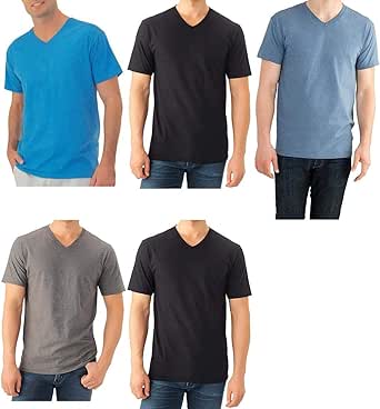 Fruit of the Loom Men's V-Neck Tee (Pack of 5)