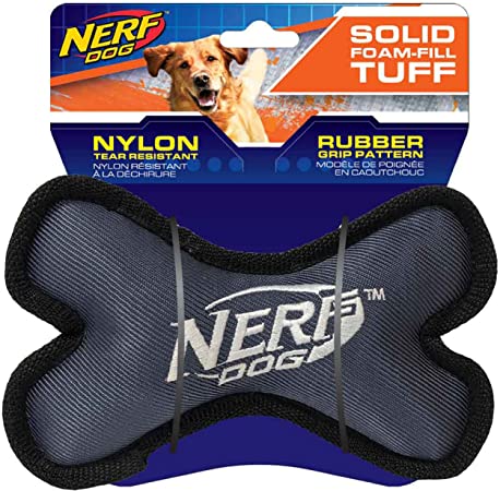 Nerf Dog Durable Nylon Dog Toys, made with Nerf Tough Material, Lightweight, Non-Toxic, BPA-Free, Assorted Toys