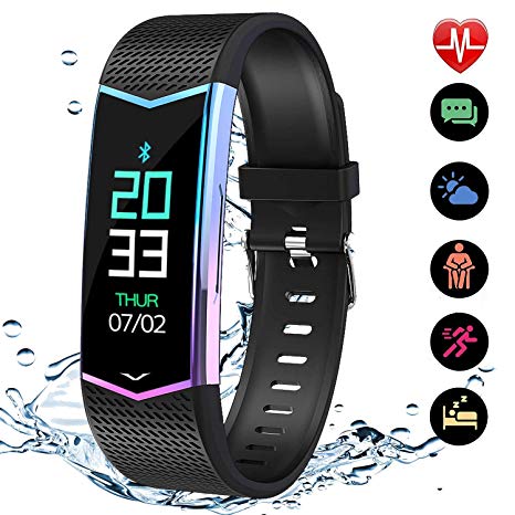 Fitness Tracker Watch- Activity Tracker waterproof Smart Watch with heart rate monitor, fitness watch with blood pressure monitor,fit tracker band Pedometer watch with step counter for women kids men