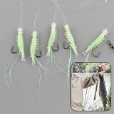 Relefree 1pack Sabiki 5 Shrimp Rigs Glitter Glow in the Dark Fish Saltwater Fishing Bait Baits Lure Catch Catching Size16 Hook Tackel New
