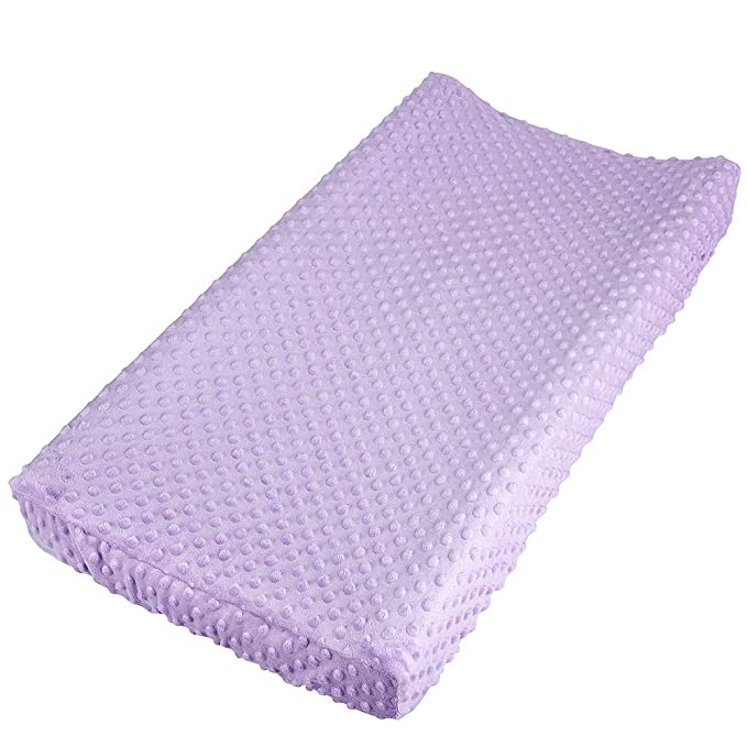 Baby Changing Pad Cover, Super Soft Minky Dot Diaper Changing Table Covers for Baby Girls and Boys, Ultra Comfortable, Safe for Babies, Fit 32"/34'' x 16" Pad (Orchid)