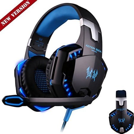 eTopxizu G2000 LED 35mm Stereo Gaming Headphone with Mic and Volume Control