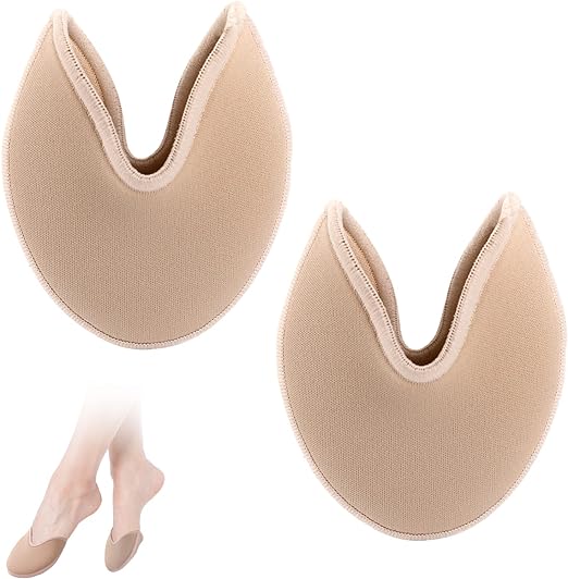 Toe Pouches Pads,Ballet Dance Pointe Pads Foot Care Toe Dance Protector Insoles Half Pads Sponge Ballet Shoes Covers Toe Cap Cover Toe Wrapped Protector Forefoot Wrap Dance Shoe Pads Skin Color