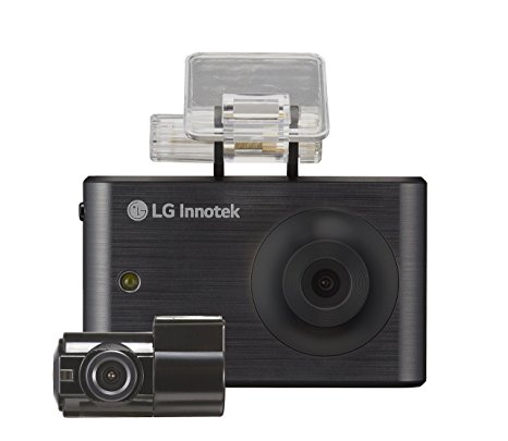 LG Innotek 3.5" 720p Touchscreen Dashcam with Front and Rear Camera (RNEK-MN31B) with Battery Protection Hardwire Kit, 32GB