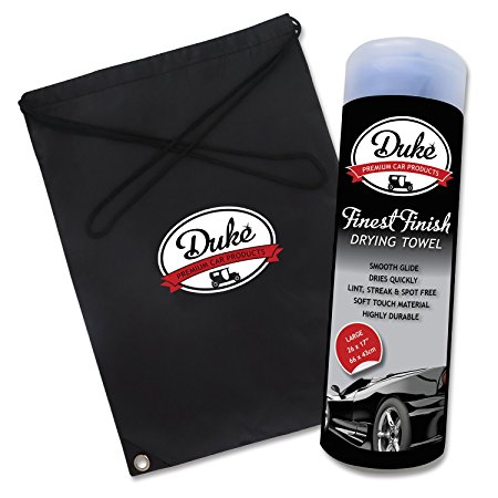 Car Chamois Cloth - Premium Synthetic Car Drying Towel - Includes Case, Storage Bag and Microfiber Finishing Cloth - Great Car Shammy - Better Than Microfiber Towel or Chamois Leather - 1 Per Tube