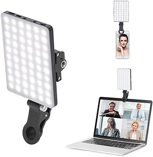 Newmowa LED Video Light,3200-5600K 3 Light Modes and Brightness 10-Level Dimmable CRI95  Ultra-thin Panel Light with Phone clip,built-in Rechargeable Batteries for Phone, iPhone, Android, iPad, Laptop