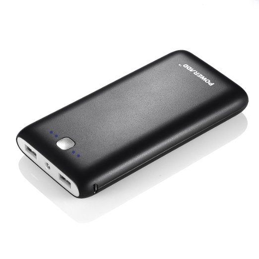 Poweradd MP-3461BK 20000mAh External Battery Power Bank for Smartphones and Tablets - Black